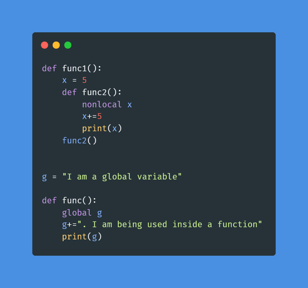 #Day1 - Nonlocal and Global Keywords in Python