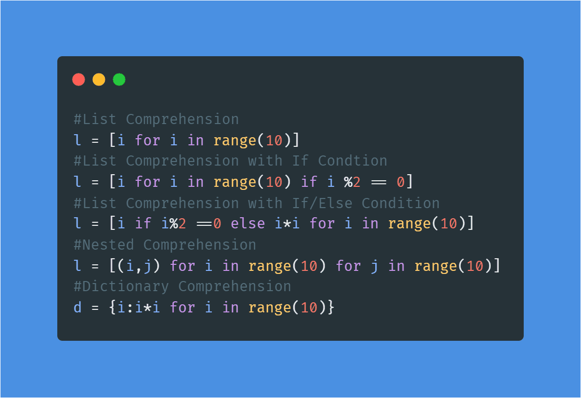 #Day2 - List/Dictionary Comprehension in Python