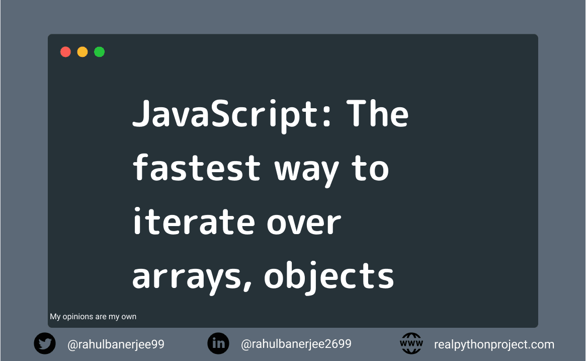 JavaScript: Do you know the fastest way to iterate over arrays, objects?